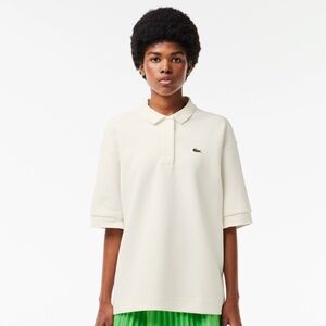 LACOSTE WOMEN'S COTTON PIQUÉ OVERSIZED POLO